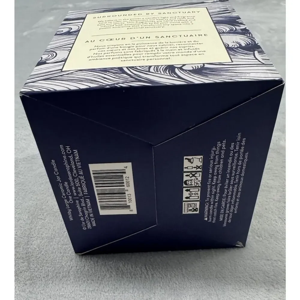 New Seraphine Laina Collection Candle Zoe No. 07 Sea Salt Violet Scent 17 Oz